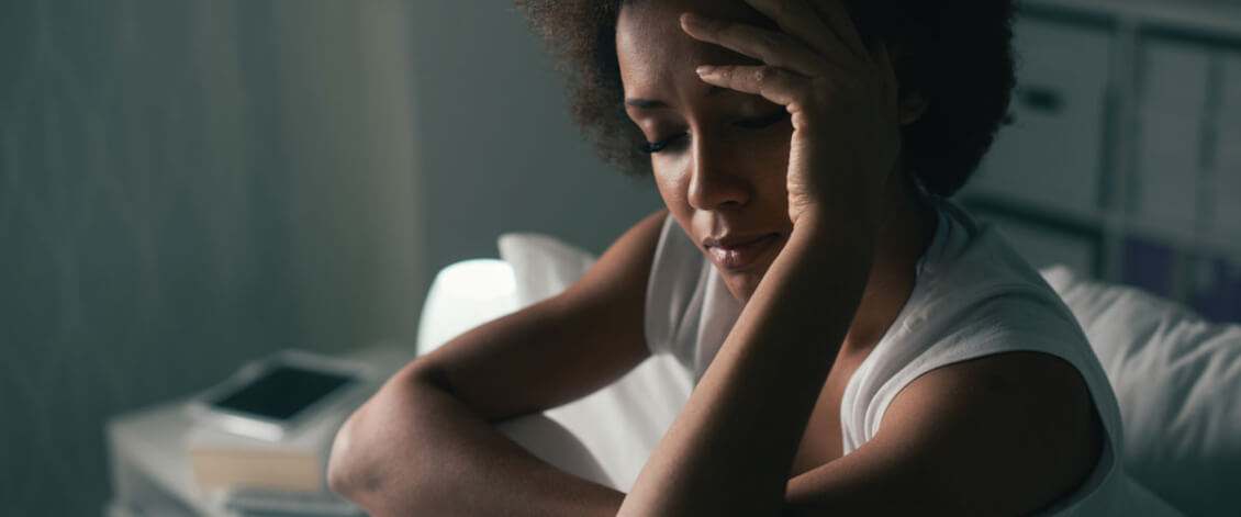 Woman unable to sleep